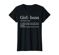 a black shirt that says girl boss