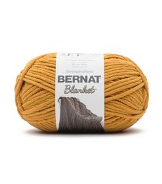 bernat wool yarn ball in yellow