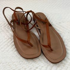 Lucky Brand ‘Bahlia’ Sandal Brand New, Unworn Condition With Ankle Strap. Women’s Size 10. Flat Lace-up Sandals With Cushioned Footbed, Lucky Brand Shoes, Sandals Brands, Brand Shoes, Women's Shoes Sandals, Lucky Brand, New Color, Ankle Strap, Shoes Sandals