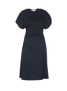 a women's dress with short sleeves and an asymmetrical neckline