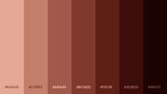 an image of the color shades in different colors and sizes, including red, pink, brown