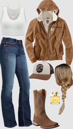 #outfitinspo #countrygirl #countryaesthetic Country Girl Outfits, Western Girl Outfits, Outfits Polyvore