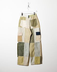 How it fits Baggy Waist 24″ Inside leg 30″ Flaws None Quality Like new Material Cotton mix Era 00s Colour Neutral Utility Style Cotton Pants With Patchwork, Cotton Utility Pants With Patchwork, Utility Cotton Patchwork Pants, Utility Cotton Patchwork Bottoms, Cotton Utility Patchwork Bottoms, Khaki Cotton Patchwork Bottoms, Fits Baggy, Vintage Clothing Online, Cargo Trousers