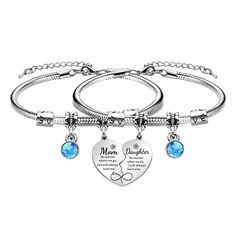 PRICES MAY VARY. MEANINGFUL GIFT: Mother Daughter Gifts,Mom Daughter No Matter Where We Are No Matter What We Do.You'll Always Have Me, And I Will Always Have You Love Forever. The Cute Mom Daughter Bracelets Express The Love Between Mother and Daughter is Forever. Although It is Not Precious,But It is Unique,And a Great Reminder Mother Daughter Gifts: Perfect as a Gift for Mom or Daughter on Birthday,Mothers Day,Christmas Day,Valentines Day,Wedding,or Any Occasion.Express Your Love,Make a Senti Valentine's Day Birthday Charm Bracelet, Charm Bracelet For Birthday And Mother's Day, Mom And Daughter Bracelets, Surprises For Her, Gifts Mom, Mother Daughter Gifts, Bangle Bracelet Set, Bracelets Set, Christmas Bracelet