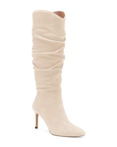 PRICES MAY VARY. Materials: This knee high boot is lined with synthetic leather or suede upper and grounded on a grippy rubber sole. Features: Almond toe knee high boots, stiletto high heel, slouchy shaft, rounded topline, side zipper. Matching: The comfortable squared almond toe elastic knee high boots go great with a pair of jeans jeans, leather pants, coats, sweaters and dresses. Occasions: Stiletto high heel knee high boots are greatly suitable for romantic dates, club nights and daily wear High Heel Knee High Boots, Heel Knee High Boots, Womens Stilettos, Womens Knee High Boots, Romantic Dates, High Heels Stilettos, Work Office, Synthetic Leather, Knee High Boots