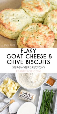 flaky goat cheese and chive biscuits are the perfect appetizer for any meal