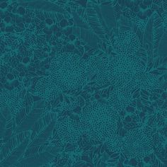 a blue and green wallpaper with an intricate design on the bottom half of it