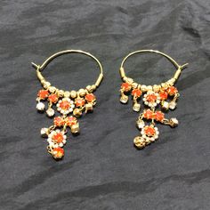 Brand New Earrings And Golden And Orange Color Orange Drop Earrings For Festival, Nickel Free Orange Jewelry For Party, Nickel-free Orange Jewelry For Party, Orange Drop Earrings For Festive Occasion, Orange Festival Earrings For Pierced Ears, Nickel-free Orange Earrings For Festival, Festive Orange Drop Earrings, Party Orange Earrings With Ear Wire, Nickel Free Orange Earrings For Party