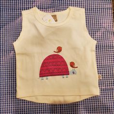 Hallmark Baby Turtle Friends Tank Top Nwt Size 6-12 Months Cream Colored Bin 4 Cute Sleeveless T-shirt For Playwear, Cute Sleeveless Cotton T-shirt, Sleeveless Cotton T-shirt For Playwear, Sleeveless Cotton Tops For Playtime, Red Cartoon Print Tops For Playwear, Red Cotton Top For Playtime, Red Cotton Tops For Playtime, Chick Shirt, Baby Turkey