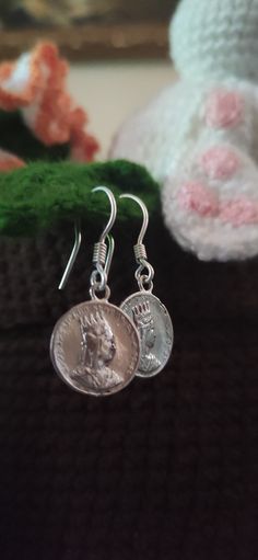 These sterling silver fishhook earrings feature coins with the image of Tigran the Great, the only king in Armenian history under whom we had formed a large empire.  We also have lever back designs in a separate listing.  Line includes - Bracelet - Earrings - Cuff Links - Pins Nickel-free Coin-shaped Sterling Silver Earrings, Nickel Free Coin-shaped Sterling Silver Earrings, Nickel Free Sterling Silver Coin Earrings, Nickel Free Coin Shaped Sterling Silver Earrings, Nickel-free Sterling Silver Coin Earrings, Handmade Medallion Sterling Silver Earrings, Sterling Silver Earrings With Coin Pendant, Silver Sterling Silver Earrings With Coin Pendant, Vintage Silver Coin Earrings