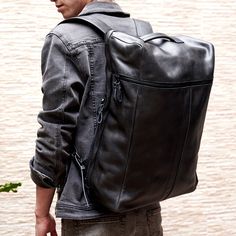 Handcrafted in our workshop by skilled artisans. Outstanding attention to detail and premium materials makes it a unique piece. The Banteng Leather Laptop Backpack; functional minimalist design, made for daily use, perfect for travel or commute. Features a dedicated laptop compartment with power adapter and cables storage, easy access side pocket, breathable suede back, magnetic keychain and secret back pocket. Our designer backpack is the perfect gift for men that love clean designs: simple and 17 Inch Laptop Backpack, Leather Travel Backpack, Handmade Leather Backpack, Mens Backpack Travel, Leather Laptop Backpack, Travel Rucksack, Luggage Strap, Luggage Straps, Laptop Rucksack