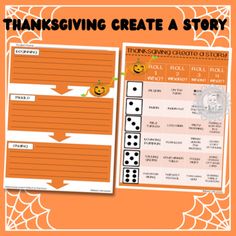 a printable thanksgiving game with pumpkins and jack - o'- lanterns on it