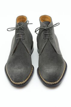 Upper: High Quality Suede Leather Inner: Soft Leather Sole: Leather Gender : Male Heel: Leather Color: Gray Style: Chukka Boot #Gray #Chukka #Boot #Mens Quality Leather Boots, Custom Design Shoes, Chukka Boot, Gray Suede, Grey Fashion, Chukka Boots, Small Businesses, Suede Leather, Soft Leather