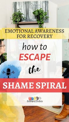 Want to escape the shame spiral that keeps you trapped in "Not Good Enough"? Understanding how to process emotions can be challenging, and as empaths and/or highly sensitive persons, we can struggle to protect our energy. Letting go of shame and moving past it, is such an important skill to learn, and in this podcast episode, I’m talking about an emotional wellness plan that will help you stop your emotions from controlling you. | Emotional Awareness for Recovery Shame Spiral, Confidence Building Exercises, Craving Food, Skill To Learn, Process Emotions, Movie Inside Out, Mental Health Activities, Wellness Plan, Food Freedom