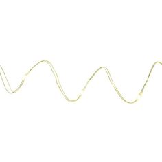 a white background with some gold colored wire on the bottom and one end that is wavy