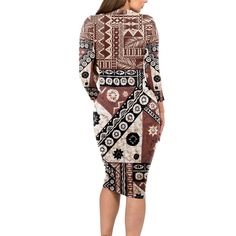 Bula Fiji Long Sleeve Bodycon Dress Unique Masi Tapa PatternOur Dresses are custom-made-to-order and handcrafted to the highest quality standards. DETAILS: Made of polyester material for a perfect fit. 100% polyester fabric. Anti-Static, Anti-wrinkle, Breathable, Lightweight ideal for Spring and Summer fun. Each Dress is custom printed, cut and sewn just for you when you place your order there may be small differences in the design on the seams and / or arms due to the custom nature of the production process! NOTE: Your package might be lost, stolen, or damaged while being delivered. Insurance is not mandatory, but we always recommend our customers to choose this plan as the delivery men often leave the package in your mailbox/front yard, which is more likely to be stolen. Check the SIZE C Dress Unique, Sleeve Bodycon Dress, Long Sleeve Bodycon, Long Sleeve Bodycon Dress, Unique Dresses, Family Matching, Delivery Man, Anti Wrinkle, Production Process