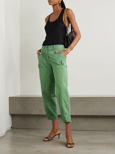 TOM FORD’s cargo pants take cues from utility styles. Made in Italy from stretch-cotton twill, they have a mid-raise waist and creasing down each tapered leg. Take advantage of the belt loops to accessorize with leather. Utility Pants Outfit, Tom Ford Clothing, Sport Swimwear, Utility Pants, Luxury Women Fashion, Denim Design, Pants Straight, Clothing For Women, Net A Porter