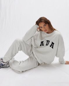 Women's Oversized 'ADA' Sweatshirt - Grey | Adanola Teenage Clothing, Sweat Set, Oversize Knit, Sweatshirt Outfit, Knit Sweatshirt, Oversized Sweatshirt, Oversize Hoodie, Womens Activewear, Grey Hoodie