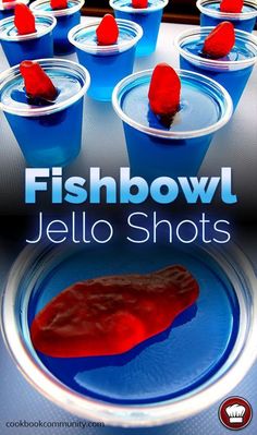 there are many jello shots on the table