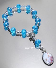 YOU ARE GETTING 12 BRACELETS. #32017HSP500#92017FRONTROSA400. GREAT WAY TO IMPRESS YOUR GUEST. SO ADORABLE AND CUTE! | eBay! Blue Rosary Bracelet Gift, Blue Spiritual Jewelry For First Communion, Bracelet Favors, Baptism Boy Favors, Baptism Favors Girl, Baptism Bracelet, Blue Glass Bottles, Christening Favors, Boy Christening