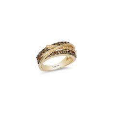 Le Vian Chocolatier Ring featuring 7/8 cts. Chocolate Diamonds , 1/20 cts. Vanilla Diamonds set in 14K Honey Gold Le Vian Ladies Rings. SKU: R4263DB. Barcode: 886589573674. Color: Yellow. Metal Type: Gold. Metal Stamp: 14k. Gem stone type: Diamond. Stone clarity: VS2. Stone color: H-I. Ring style: Cocktail. Le Vian Chocolatier Ring Chocolate Diamonds, Vanilla Diamonds set in 14K Honey Gold Ring Size 7 R4263DB. L: 2.76 mm, H: 9.00 mm, W: 21.60 mmspecs:General Color:YellowInformation Brand:Le Vian Chocolate Diamond Earrings, Brown Diamond Ring Fine Jewelry, Levian Chocolate Diamond Jewelry, Levian Chocolate Diamonds Rings Kay Jewelers, Le Vian Chocolate Diamond Ring, Chocolate Diamonds, Metal Stamping, Types Of Metal, Stone Color