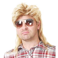 PRICES MAY VARY. Wig Type : Mutllet wig for men , every redneck 80's Party needs Mens Mullet Wigs! About this wig : High quality heat resistant synthetic fiber wigs, which is very suitable for long term use, no skin allergies. Ready to wesr - Pre styled upon arrival simply open and shake the wig out for a full free flow look. Occasion : This costume is great for all parties - 80s disco - halloween - christmas - office party - rock concert - punk show - heavy metal - mullet america look. Adjustab Mullet Wigs, Mens Mullet, 80s Costumes, Wigs For Men, Mullet Wig, 80s Costume, Mens Wigs, Men's Wigs, Cosplay Hair