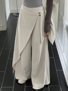 DAZY Women Solid Color Wide Leg Pants With DrawstringI discovered amazing products on SHEIN.com, come check them out! Super Wide Leg Pants, Color Wide Leg Pants, Kids Sleepwear, White Casual, Bra Women, Straight Leg Pants, Hijab Fashion, Fashion Pants, All Fashion