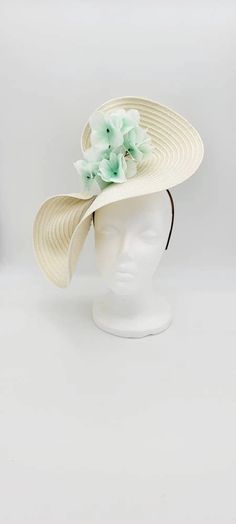 Free EXPRESS 1-2 Day Shipping NOELLE Cream Fascinator Aqua | Etsy Spring Church Headpiece In White, White Spring Headpiece For Church, Spring Formal White Mini Hat, White Summer Formal Headpieces, White Headpiece For Church In Spring, White Headpiece For Church Events In Spring, Formal White Mini Hat For Spring, White Mini Hat For Formal Spring Occasions, White Formal Headpieces For Summer