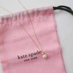 Nwt Kate Spade Pearls Of Wisdom Mini Pendant With Dust Bag O0ru3110 $69 Details 78% Metal, 16% Plastic, 6% Cubic Zirconia Necklace With Lobster Claw Closure Weight: 2.22g Dust Bag Included Imported Cute Dainty Jewelry, Kate Spade Aesthetic, Xoxo Jewelry, Pearls Of Wisdom, Surf Jewelry, Preppy Jewelry, Zirconia Necklace, Cubic Zirconia Necklace, Girly Gifts