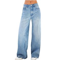 PRICES MAY VARY. Title: Women's High Waist Baggy Jeans Wide Leg Denim Jeans Flap Pocket Side Jeans Straight Casual Loose Trousers Classic Streetwear Dark Blue, X-Small. Product Type: Arborist Merchandising Root > Self Service > Special Features Stores > 80dbd58c-5608-4346-a9d0-64e6b7f46827_0 > 80dbd58c-5608-4346-a9d0-64e6b7f46827_9901 > 80dbd58c-5608-4346-a9d0-64e6b7f46827_879902 > Test Color Long Pants Fashion, Streetwear Girl, Moda Streetwear, Streetwear Mode, Baggy Trousers, Moda Jeans, Loose Trousers, Estilo Hip Hop, Jeans Casual