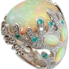 Dazzling Natural Opal Gemstone Ring 925 Sterling Silver Bride Princess Wedding Jewelry6-10 Opal Gemstone, Opal Rings, Vintage Engagement Rings, Fire Opal, Ring Verlobung, Amazing Jewelry