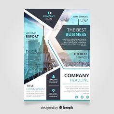 a blue and black business flyer template