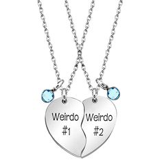 PRICES MAY VARY. 💖Special design: The necklaces seperate and it comes in two parts for two people.Even if you are far apart, your heart is still together. 💖Great Gifts: Ideal and special gift for your grilfriend,boyfriend,wife,husband,family lover,best friends and yourself to get a beautiful feeling in life. For example:you can buy this for your best friend for their birthday or every special day,valentines day,graduation 💖Basic Information:Material: stainless steel; Size: Length of the neckl Best Friend Necklaces For 2 Unique, Personalized Double Heart Necklaces For Friendship, Personalized Double Heart Friendship Necklace, Customizable Heart Necklace For Best Friend, Customizable Heart Necklace For Best Friend Gift, Customizable Heart-shaped Necklace For Best Friend Gift, Customizable Heart-shaped Necklace For Best Friend, Silver Double Heart Necklaces For Friendship, Customized Heart Jewelry For Best Friend