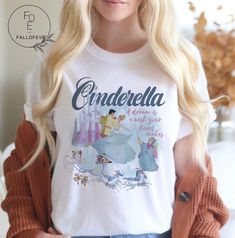 Princess Tshirts Disney, Princess Tshirt Women, Womens Cinderella Shirt, Disney Princesses Tshirt, Cinderella Shirts For Disney, Cinderella Tshirt, Disneyland Ideas, Disney Princess Shirt, Cinderella Shirt