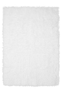 a white shaggy rug on a white background