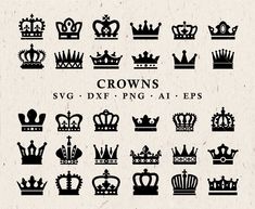 Princess Crown Clipart, Crown Clip Art, Crown Clipart, Crown Silhouette, Crown Svg, Crown King, Clock Tattoo Design, Heart Doodle, Cross Tattoo Designs