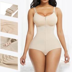 Compression Beige Shapewear With Built-in Bra, Beige Compression Shapewear With Built-in Bra, Fitted Push-up Shapewear, Beige High Stretch Full Coverage Shapewear, Beige Compression Shapewear With Medium Bust Support, Beige Full Coverage Shapewear, Beige Shapewear With Built-in Bra, Fitted Shapewear With Medium Bust Support, Fitted Beige Smoothing Shapewear