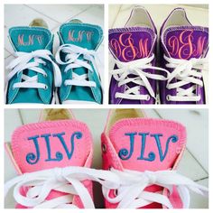 Cute customized Children's sneakers. These show standard initial placement for children. First, Middle, Last.  You could do a monogram if you would like but I felt most children don't understand the Last Initial in the middle.  Its your choice.Please specify Letter order and thread color****Also specify the font you want *****Vine Satin Script 1"Circle MonogramI can also do other color sneakers. Please message me with any requests. I can also do HIGH TOPS...$20 extraI can even do Toddler sizes w Customizable Casual Sneakers For Sports, Casual Sneakers With Custom Embroidery, Casual Custom Embroidery Lace-up Sneakers, Customizable Pink Sporty Sneakers, Customizable Sporty Lace-up Sneakers, Sporty Customizable Lace-up Sneakers, Customizable Pink Lace-up Sneakers, Casual High-top Sneakers With Custom Embroidery, Casual Custom Logo Sneakers With Round Toe