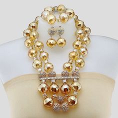 This is for high quality handmade Jewelry, it takes 5-7 days for the production Polished Metal Beads Jewelry For Party, Party Jewelry With Polished Metal Beads, Gold Crystal Bridal Sets For Party, Gold Crystal Jewelry Sets, Elegant Beaded Metal Jewelry Sets, Gold Beaded Jewelry Sets For Party, Beaded Metal Jewelry For Wedding, Gold Crystal Jewelry For Jewelry Making, Party Gold Beaded Jewelry Sets