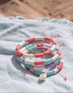 This is a custom handmade 6mm high quality clay beaded bracelet. This is a one size fits all bracelet(special children sizes can be made). Bracelet color variations may occur when making the bracelet. But colors shown will be used based on which bracelet you choose. Please put the number you choose in the notes Clay Bead Bracelet Ideas, Bead Bracelet Ideas, قلادات متدلية, Clay Bead Necklace, Preppy Bracelets, Clay Bead Bracelet, Preppy Jewelry, Bracelets Handmade Diy, Pola Gelang