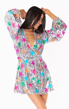 Check out Wear Me Out Dress ~ Rainbow Stripe Sequins. Get $10 off + free shipping with Club Mumu. Star Sequins, Rainbow Stars, Micro Mini Dresses, Rainbow Star, End Of Season Sale, Out Dress, Sequin Mini, Puffy Sleeves, Show Me Your Mumu