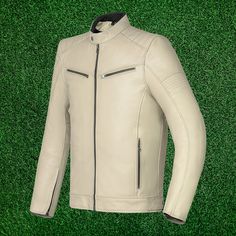 Premium White Moto Biker Real Leather Jacket Elevate your riding experience with our stunning Motorcycle Cafe Racer White Moto Biker Jacket, crafted meticulously from 100% genuine leather. This premium quality jacket not only exudes style but also offers unparalleled comfort and durability, making it a must-have for any biking enthusiast. Superior Craftsmanship Our jacket is designed with attention to every detail, ensuring that you receive a product that stands the test of time. The leather use Cafe Racer Long Sleeve Biker Jacket For Motorcycling, Cafe Racer Leather Jacket For Motorcycling, Cafe Racer Biker Jacket With Long Sleeves For Motorcycling, Cafe Racer Biker Jacket For Motorcycling, Moto Leather Biker Jacket For Outdoor, Moto Biker Jacket With Long Sleeves For Outdoor, White Outdoor Biker Jacket, White Biker Jacket For Outdoor, Biker Jacket For Outdoor Activities With Long Sleeves