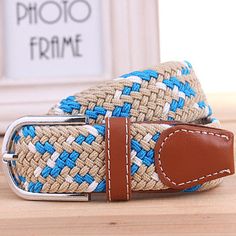 Pattern Type: GeometricBelts Material: Canvas, Fabric SKU: 77986 Casual Brown Summer Belts, Casual Brown Belts For Summer, Casual Beige Belts For Summer, Casual Adjustable Beige Belt, Adjustable Casual Belts For Spring, Casual Spring Fabric Belt, Casual Blue Adjustable Belt, Casual Beige Fabric Belt, Mens Belts Casual