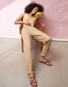 The Harlow Wide-Leg Pant in 100% Linen Carpenter Overalls, Natural Gamine, Button Back Shirt, Cami Midi Dress, Studio Backgrounds, Leather Industry, Soldering Jewelry, Pocket Edition, Wardrobe Inspiration