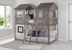 Colton Fort Bunk Bed Custom Kids Furniture Safe Bunk Beds, Dirty White, Box Springs, Low Loft, Top Beds, Twin Bunk Beds, Kids Bunk Beds, Twin Mattress, Kids' Bed