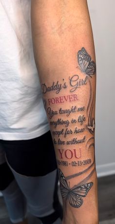 Tattoo For Died Father, Sleeve Tattoos For Lost Loved Ones, Rip Tattoos For Grandparents Sleeve, Father Dedicated Tattoos, Rip Tattoos For Mom Ideas In Memory Of, Rip Mama Tattoos, My Dads Keeper Tattoos, My Father Keeper Tattoo, Memorial Tattoo Quotes Father