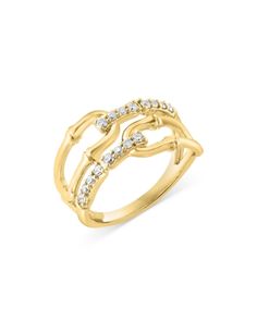 Bloomingdale's Fine Collection Diamond Link Ring in 14K Gold, 0.25 ct. t.w. - Exclusive Gold Ring Price, Movie Jewelry, Fancy Diamond Ring, Jewellery Board, Stack Rings, High Jewelry Ring, Link Ring, Pearl Jewels, Diamond Rings Design