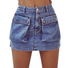 Pattern: Solid colorSkirt type: A Word skirtWaist: middle-waistedFabric: NylonLength: Short skirt High Waist Denim Skirt, High Waisted Denim Skirt, High Waist Denim, Current Styles, Girly Outfits, Short Skirt, A Word, Jean Skirt, Type A