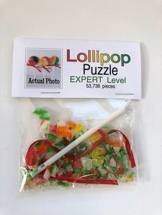 the lollipop puzzle expert level is packaged in cellophane and has been sold for $ 2, 799 pieces