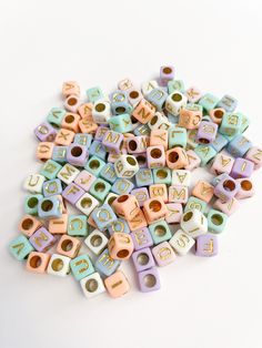 some type of beads with letters on them